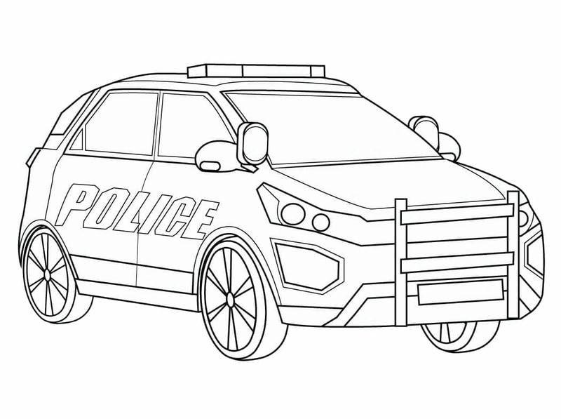 Chơi vui học tốt với tô màu xe cảnh sát cho bé