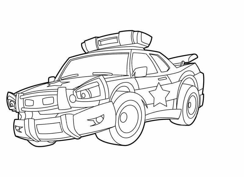 Tập làm họa sĩ tí hon với bé tập tô màu xe cảnh sát