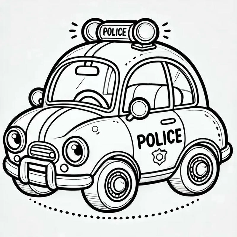 Học mà chơi với ô tô màu vẽ xe cảnh sát