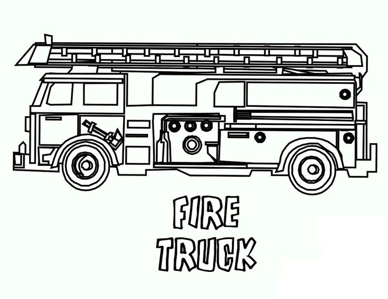 Tập vẽ sinh động cùng tô màu xe cứu hỏa