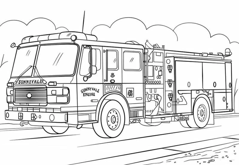 Khám phá nghề lính cứu hỏa với fire truck tô màu xe cứu hỏa