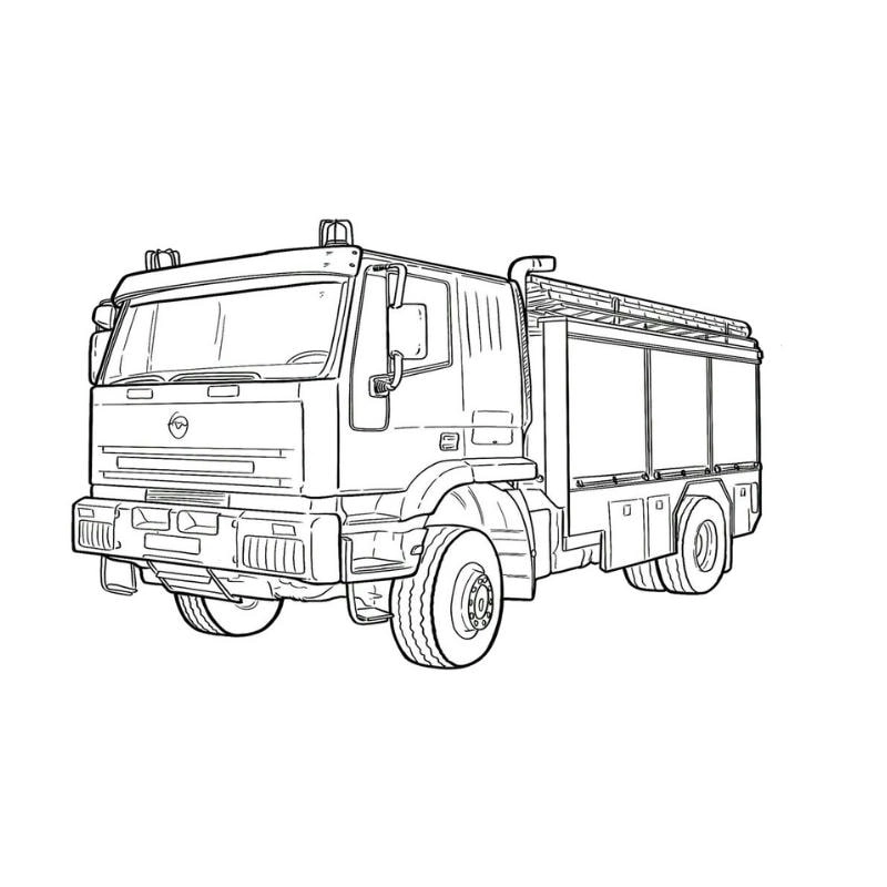 Sáng tạo không giới hạn cùng hình xe cứu hỏa tô màu