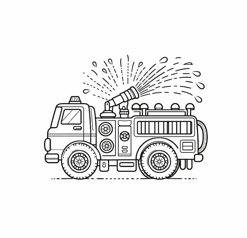Thử ngay hình ảnh xe cứu hỏa cho bé tô màu sinh động