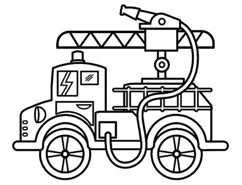 Tô màu và học nghề cùng tranh tô màu cho bé xe cứu hỏa