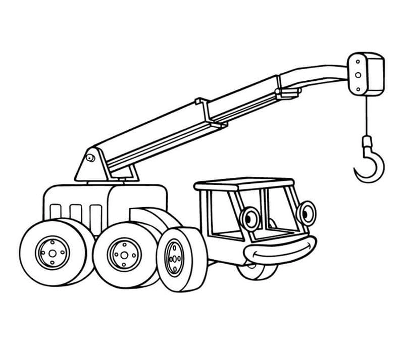 Khám phá thế giới xe với tô màu xe cần cẩu cho bé