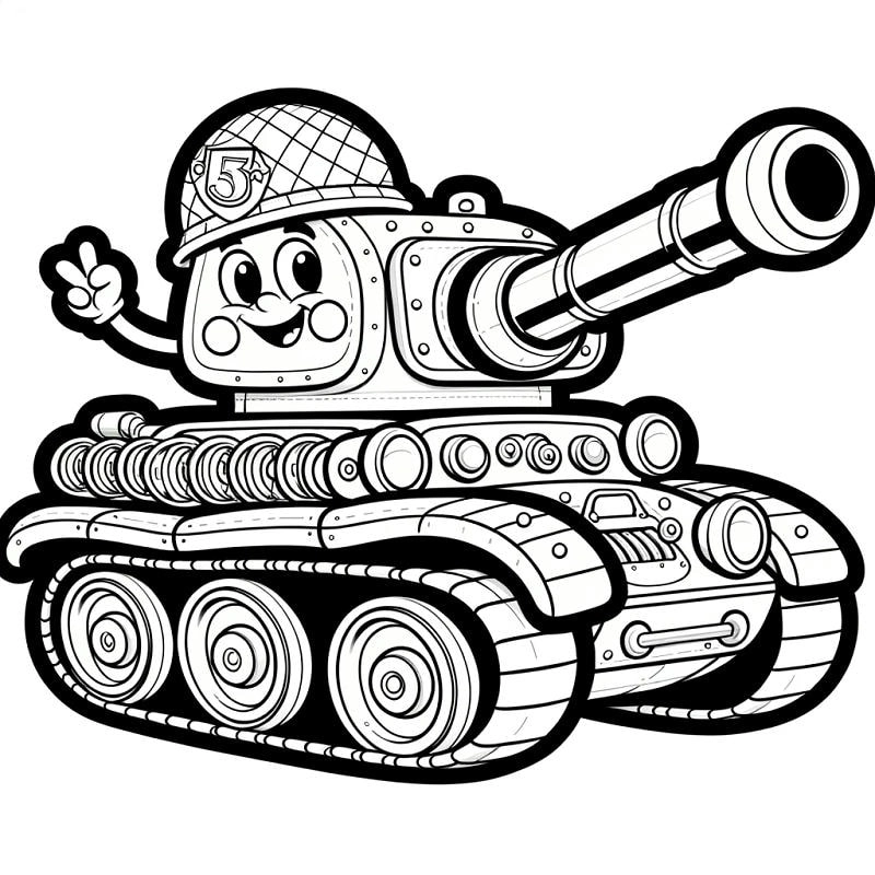 Khám phá hình xe tăng tô màu đầy thú vị