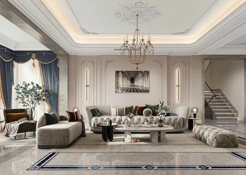 Không gian xinh xắn cùng tranh treo phòng khách nhỏ