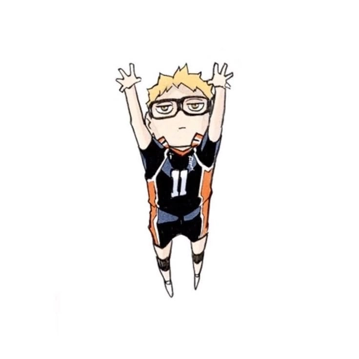 Chibi Tsukishima được fan vẽ lại với phong cách hài hước