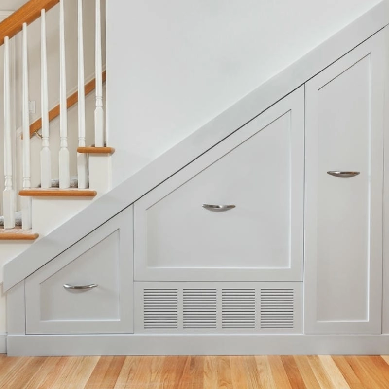 Khám phá mẫu tủ gầm cầu thang phòng khách sang trọng