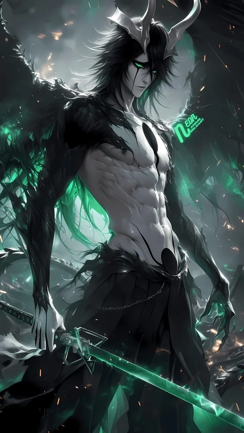 Hình ảnh Ulquiorra mang vẻ đẹp u ám và quyến rũ khó cưỡng
