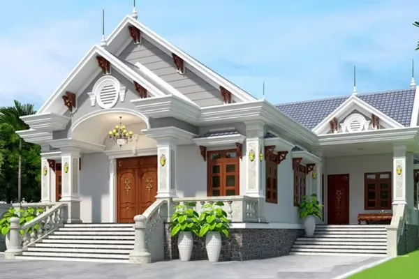 Tham khảo mẫu nhà cấp 4 hình chữ l đơn giản đẹp