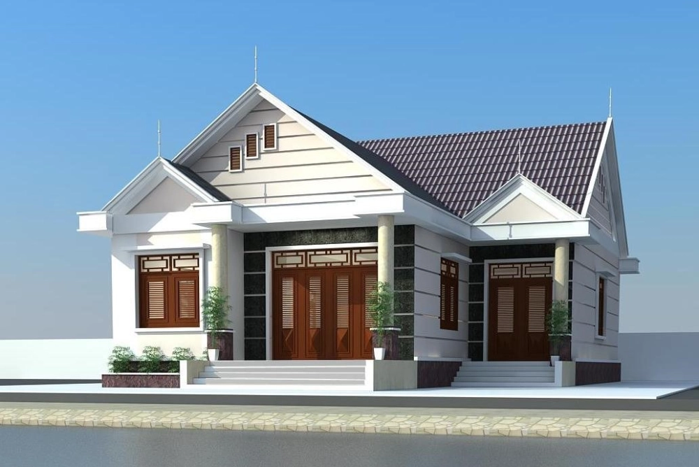 Tham khảo mẫu nhà cấp 4 mái thái 7x15 đẹp