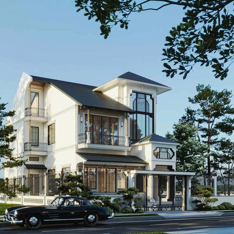 Ấm áp nhẹ nhàng thiết kế nhà phong cách indochine