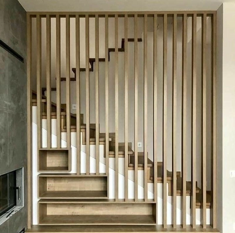 Phong cách thời thượng cùng vách ngăn cầu thang đẹp hiện đại