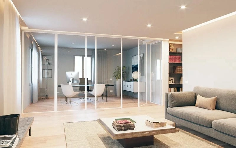 Sang trọng đẳng cấp với vách ngăn kính di động