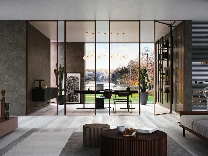 Gọn nhẹ bền đẹp với vách ngăn di động kính