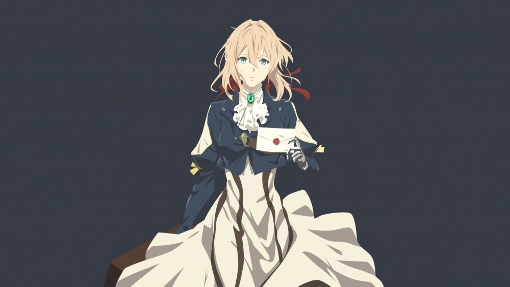 Violet Evergarden background thường là phong cảnh buồn lãng mạn