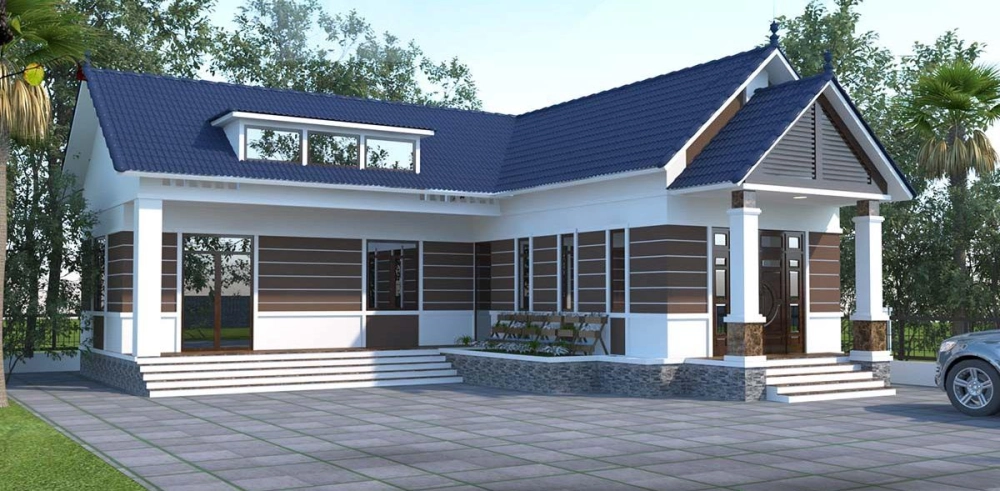 Khám phá ngay mẫu nhà cấp 4 chữ l mái tôn