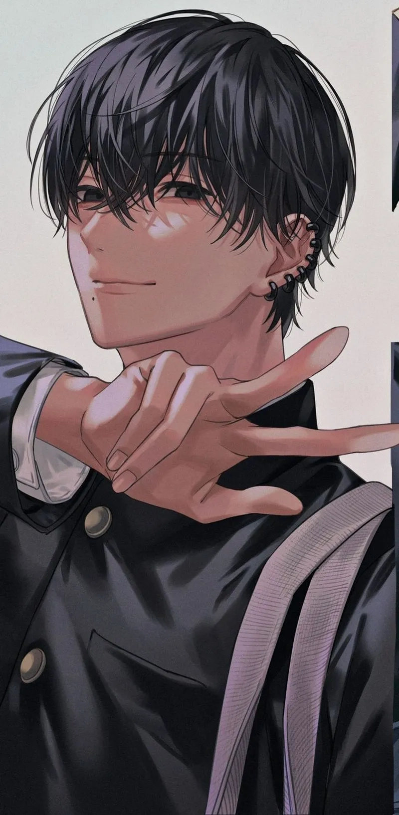 Yoshida anime sở hữu vẻ ngoài điềm đạm và ánh mắt sắc lạnh