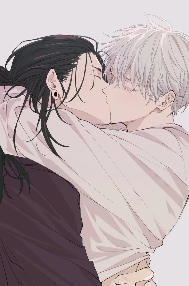 Fanart ngọt ngào Gojo x Geto kiss gây sốt
