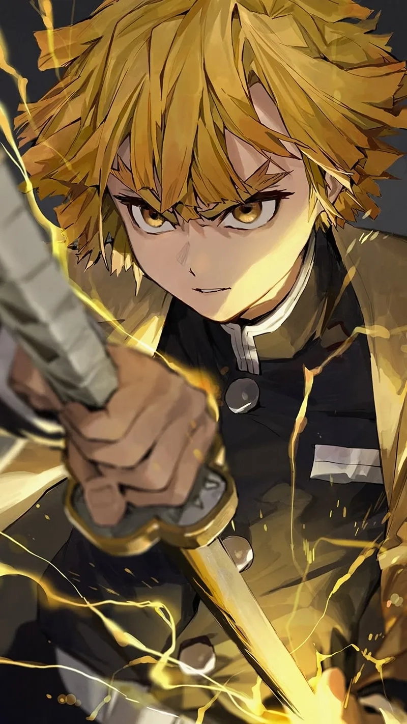 Ảnh Zenitsu thường khắc họa trạng thái sợ hãi hài hước hoặc khoảnh khắc thức tỉnh dùng Lôi Chi Nhất Thức