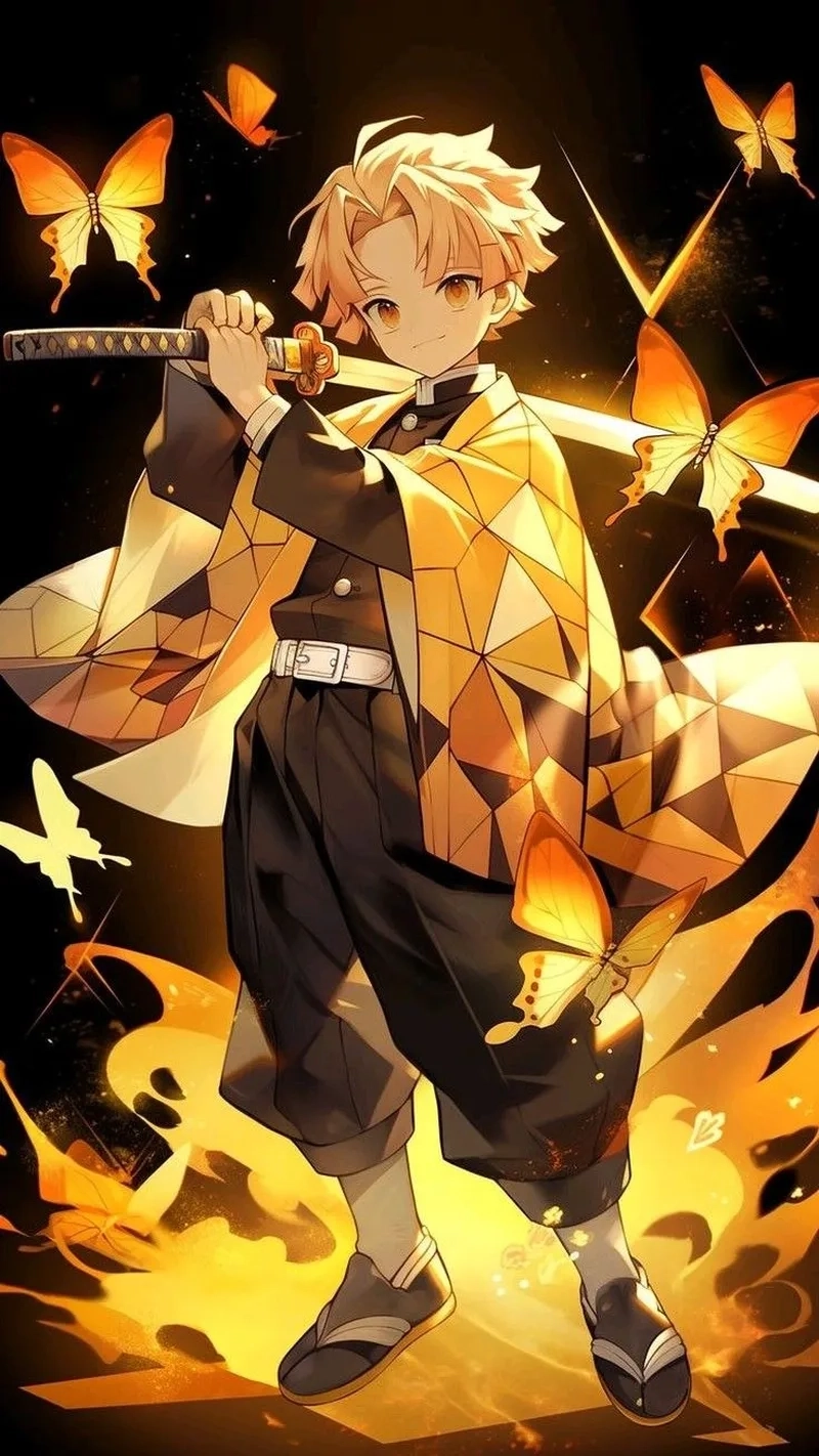 Hình ảnh Zenitsu truyền cảm hứng bởi sự dũng cảm tiềm ẩn trong một cậu bé luôn lo sợ