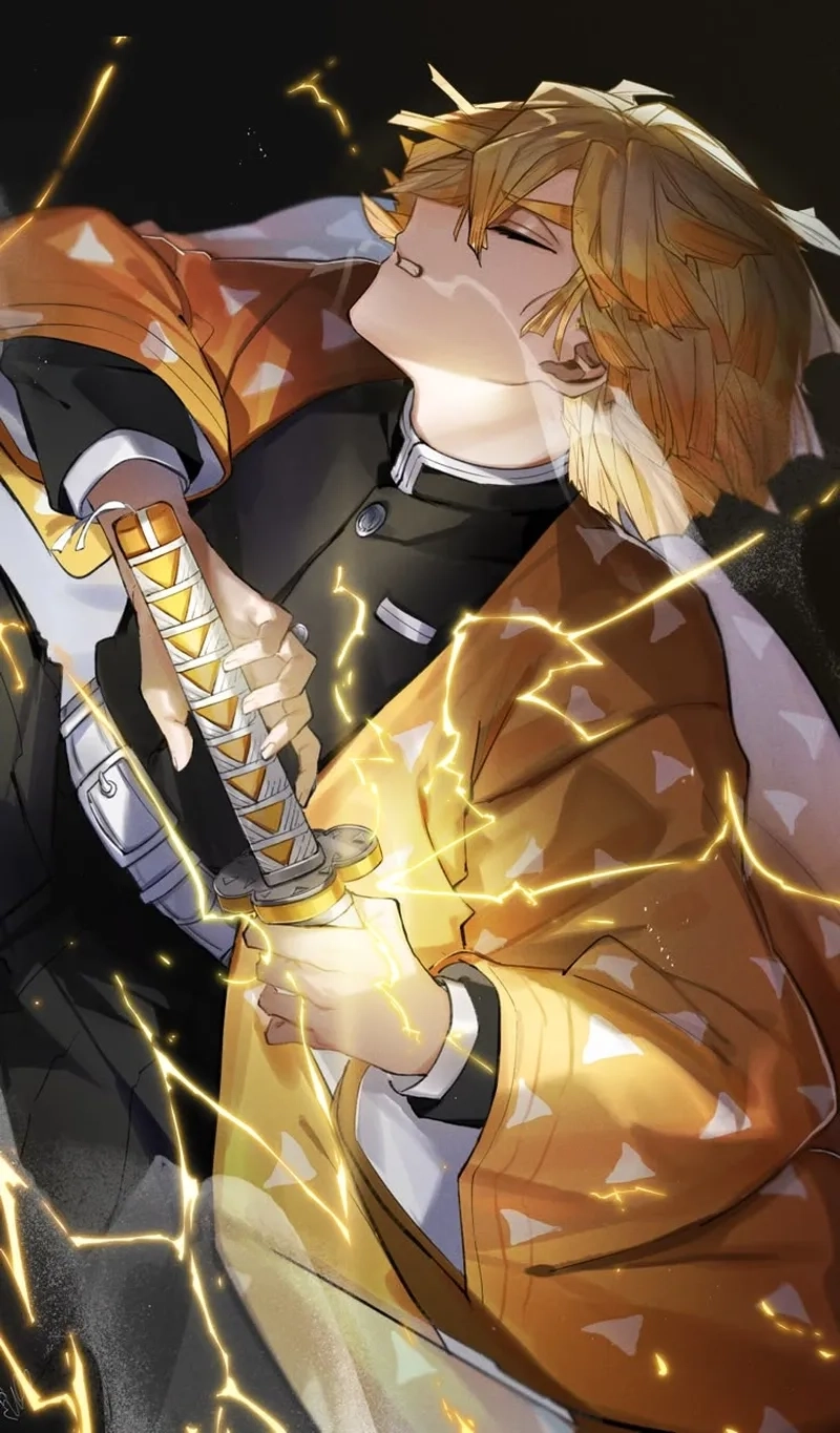 Zenitsu ngầu trong những cảnh thi triển Lôi Chi Nhất Thức - một tuyệt kỹ thần tốc khiến khán giả choáng ngợp