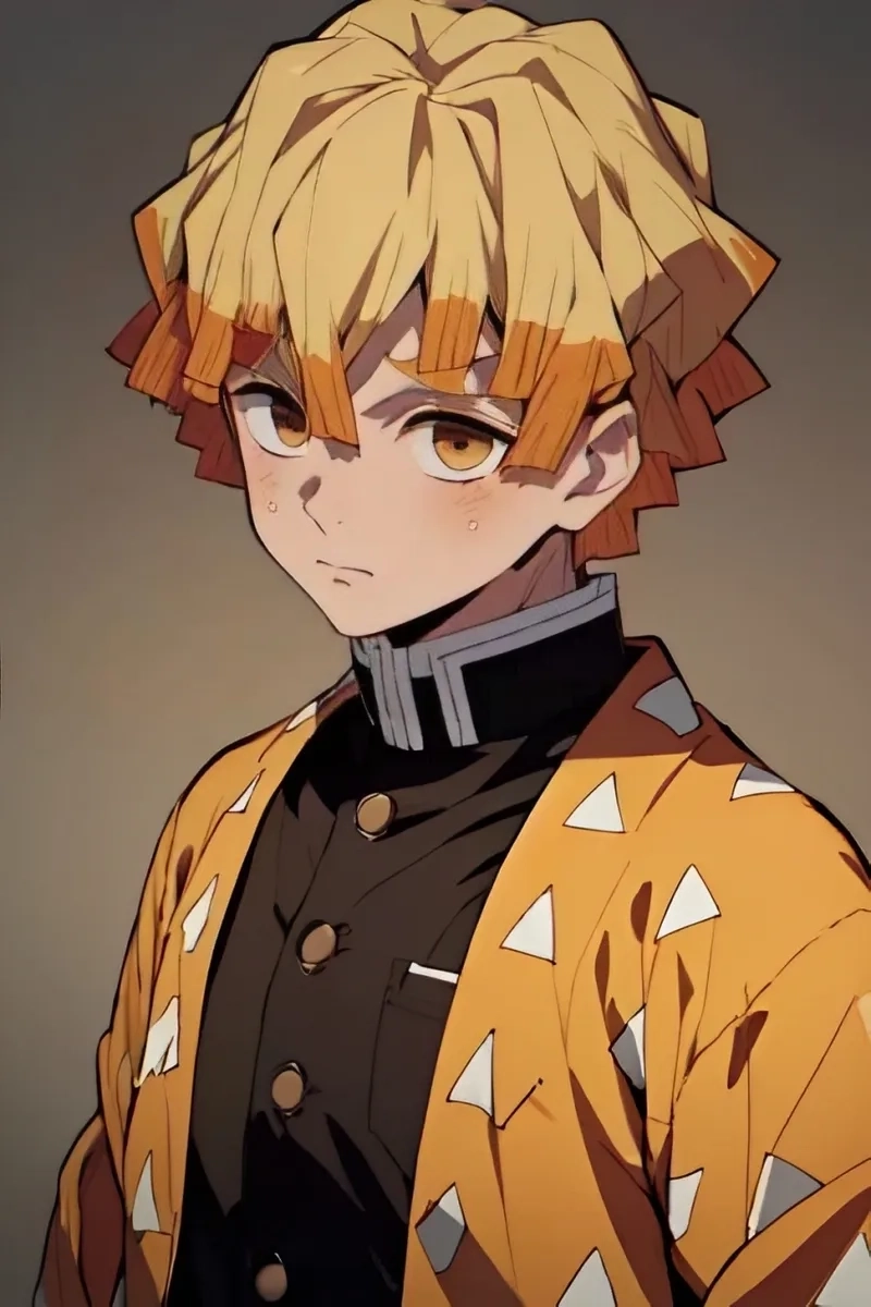 Agatsuma Zenitsu wallpaper thường sử dụng tông vàng sáng với điện lấp lánh tượng trưng cho kỹ năng sấm sét