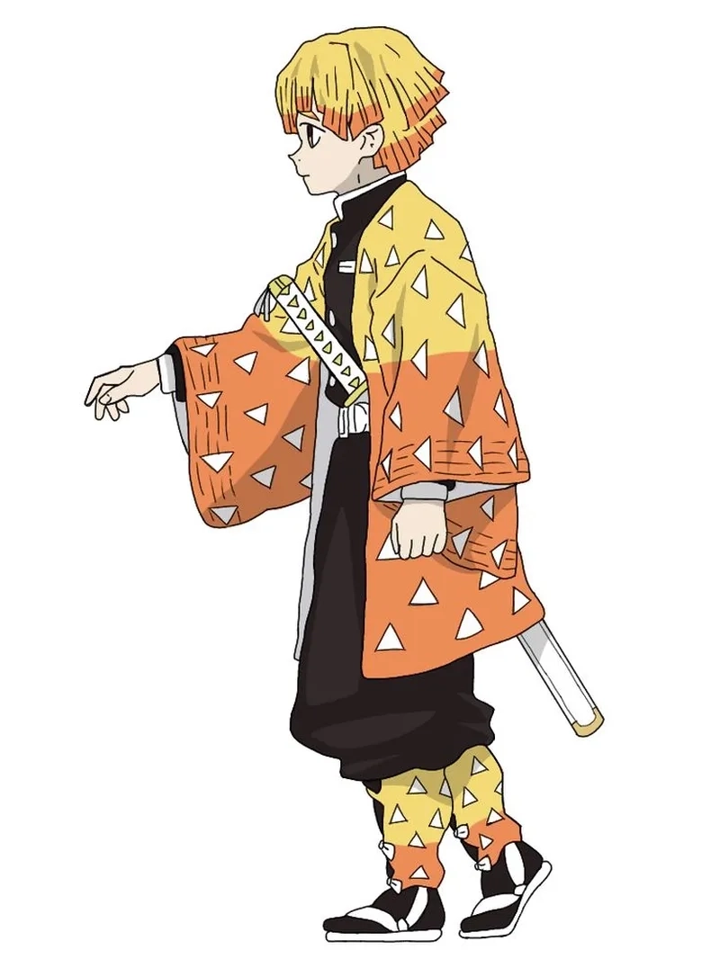 Zenitsu Agatsuma wallpaper chất lượng cao mô tả rõ biểu cảm và chuyển động đẹp mắt trong trận chiến