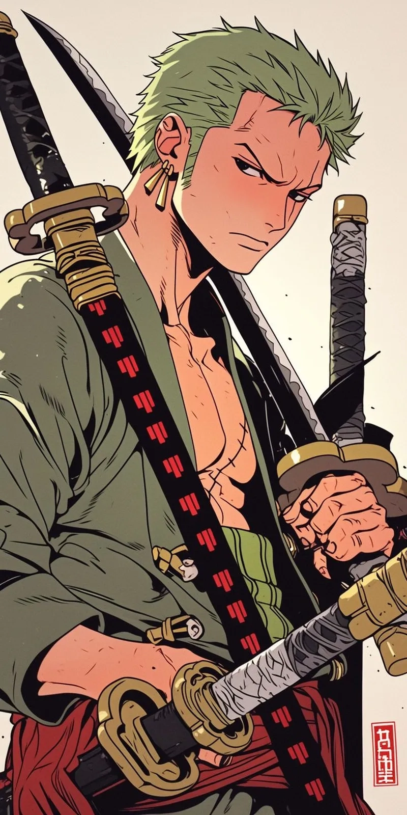 Ảnh chuẩn thần thái của one piece Zoro khi chiến đấu