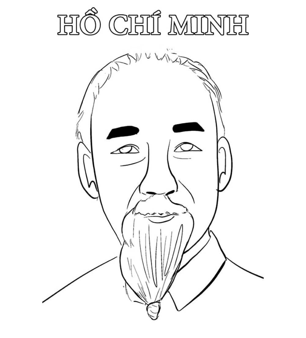 Tập tô từ vẽ chân dung bác hồ tô màu theo mẫu chuẩn giáo dục