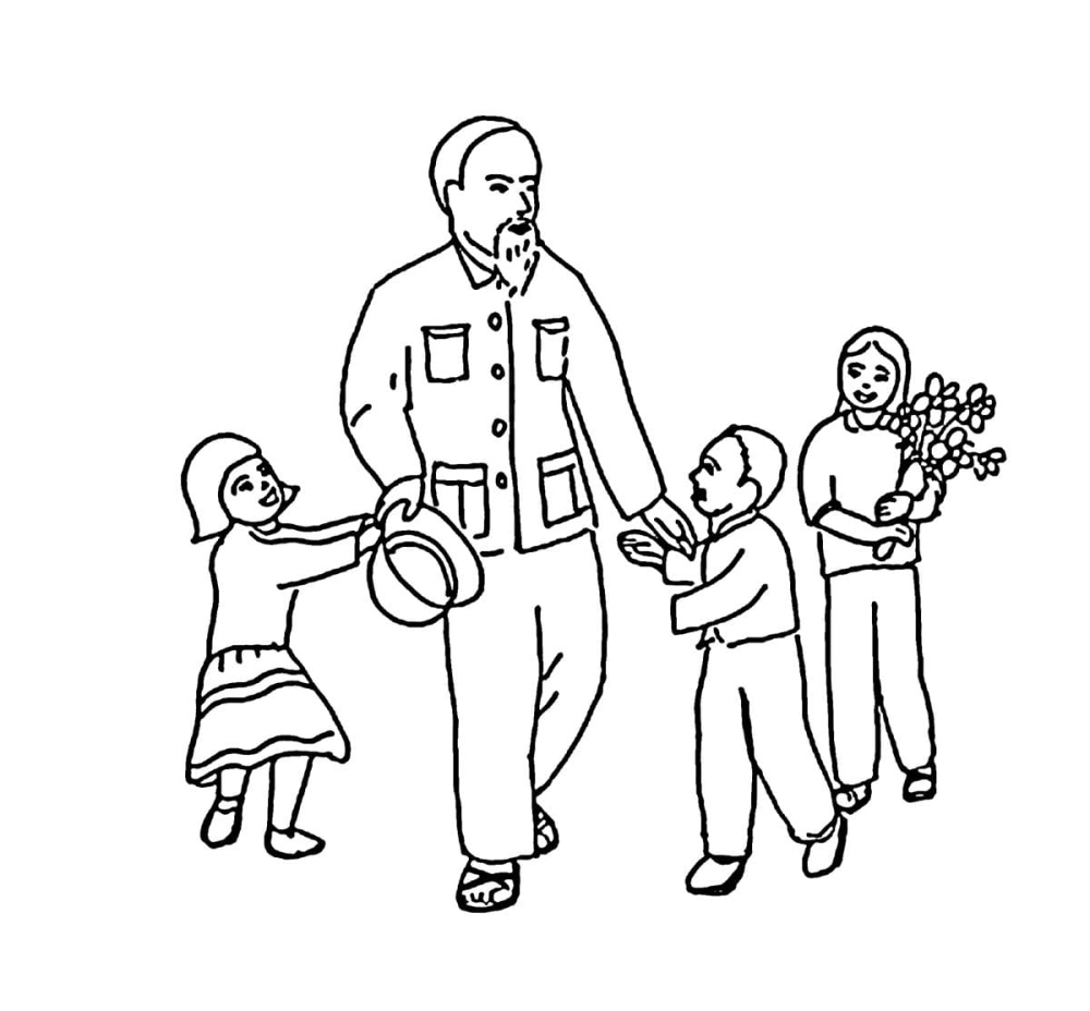 Bộ sưu tập tranh tô màu tranh tô màu bác hồ và thiếu nhi nổi bật