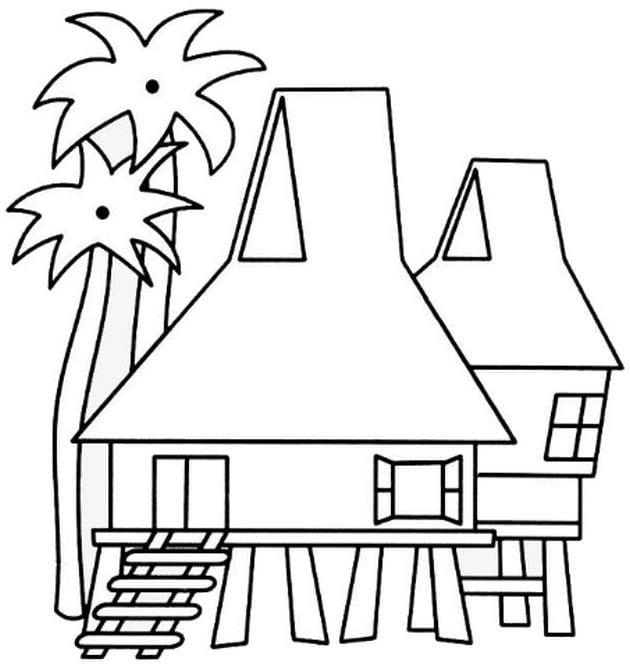 Bộ sưu tập tranh tô màu nhà sàn bác hồ mang đậm dấu ấn lịch sử