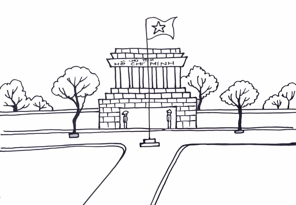 Tô đẹp từng nét với tô màu tranh vẽ lăng bác hồ nổi bật