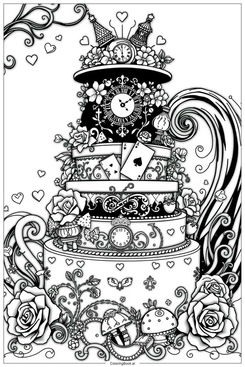 Tải ngay mẫu tô màu bánh kem sinh nhật siêu xinh