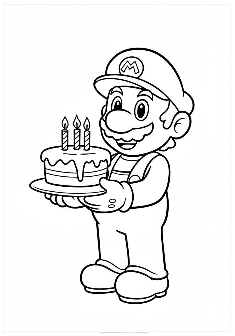 Cha mẹ yêu thích bé tập tô màu bánh sinh nhật dễ thương