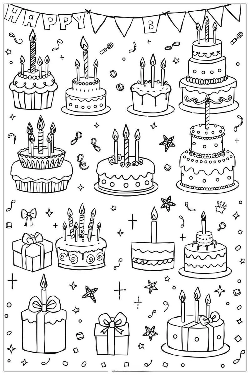 Vì sao tranh tô màu bánh sinh nhật gây sốt phụ huynh?