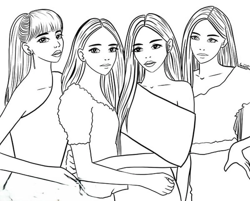 Bộ sưu tập tranh tô màu blackpink đẹp nhất dành cho fan nhỏ tuổi