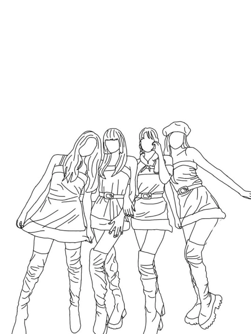 Thỏa sức sáng tạo cùng tranh tô màu blackpink chibi phong cách chibi