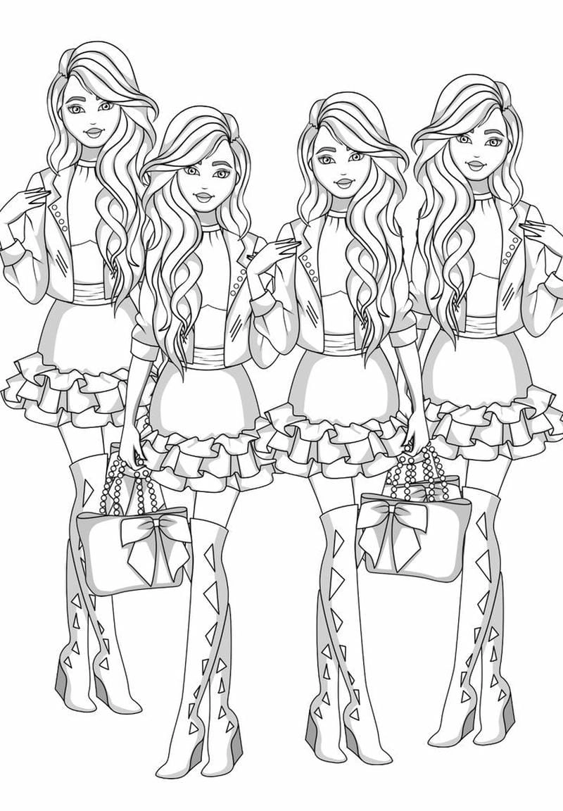 Tô điểm thêm sắc màu với rose tranh tô màu chibi blackpink nổi bật