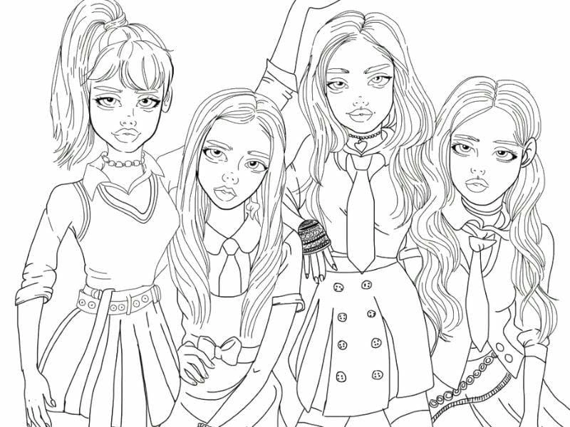 Fan Blackpink không thể bỏ lỡ nhóm nhạc tranh tô màu blackpink chibi