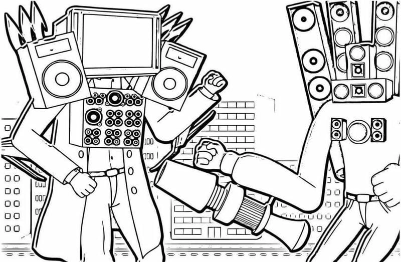 Bé cực thích thú với máy khoan titan speakerman tô màu cameraman đầy hài hước