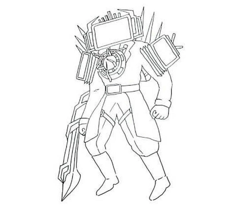 Tải ngay coloring pages tranh tô màu titan cameraman v2 siêu hấp dẫn cho trẻ