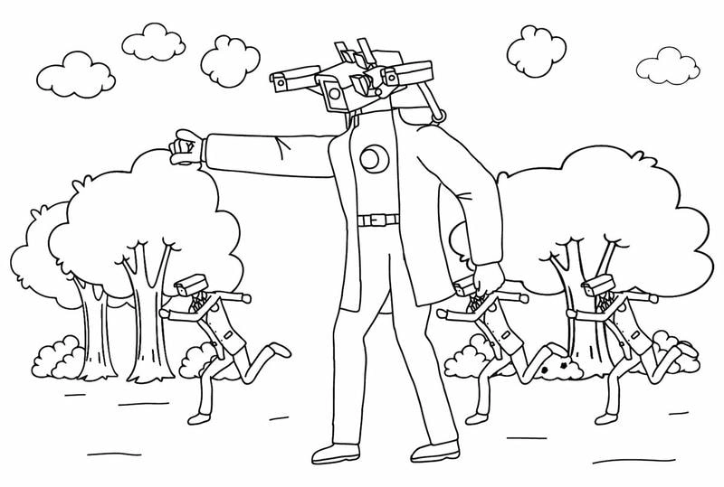 Tạo hình cực ngầu với draw titan hình tô màu cameraman và speakerman độc đáo