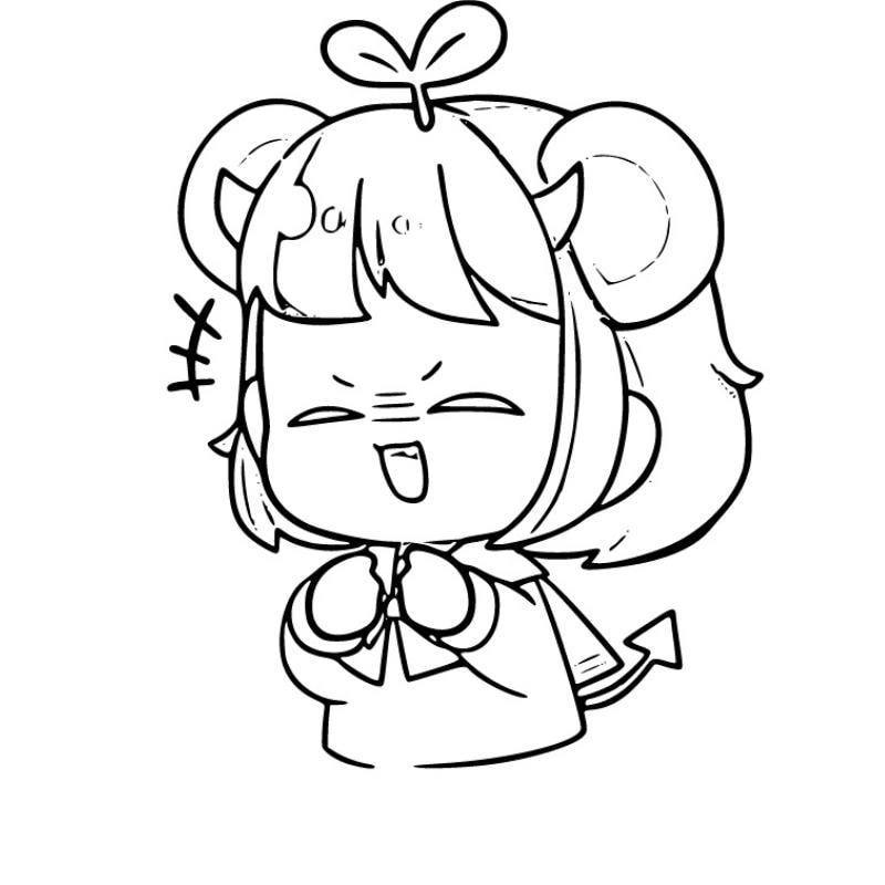 Tranh tô màu tranh tô màu simmy chibi cute hình ảnh cực hút mắt bé