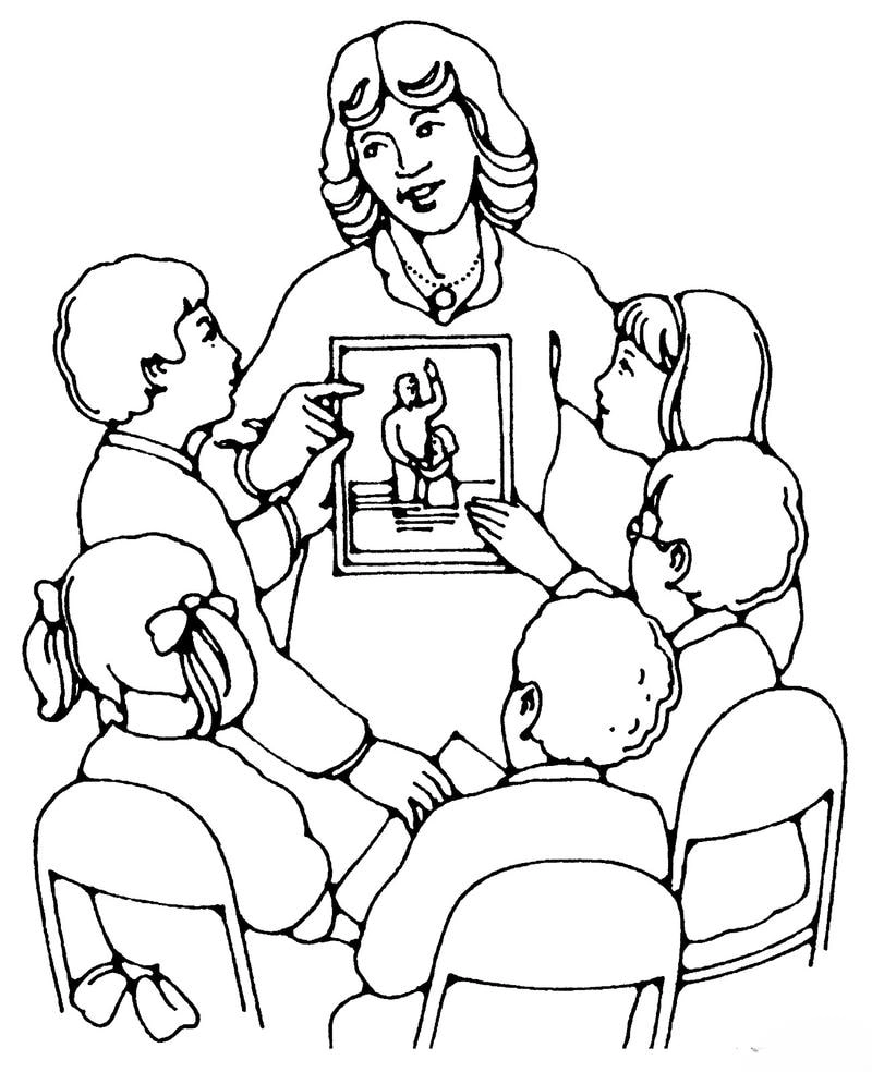 Tranh tô màu cô giáo là như thế nào?