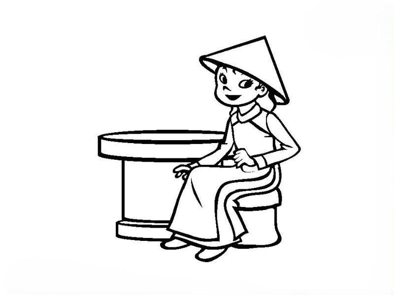 Tô màu siêu dễ với tranh tô màu cô giáo và bé sinh động