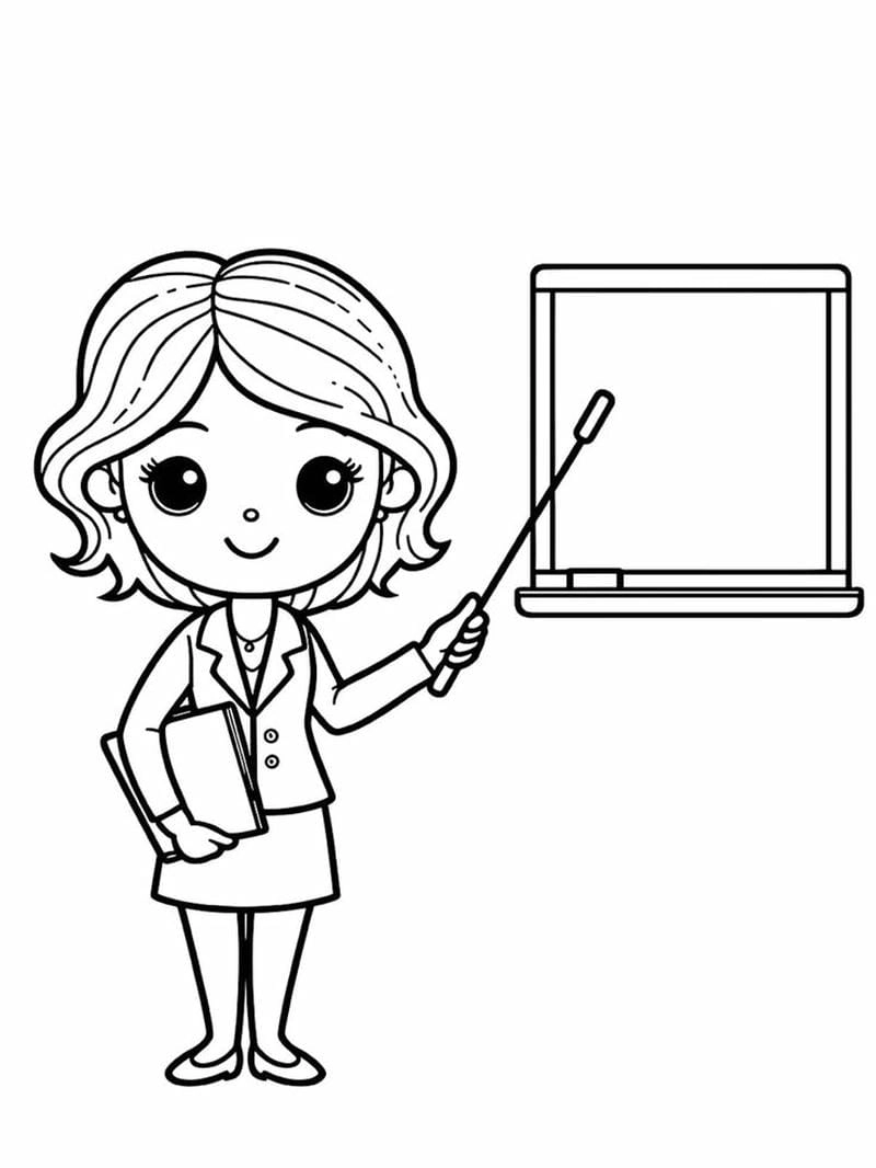 Khơi gợi cảm xúc bằng tô màu cô giáo em dịu dàng