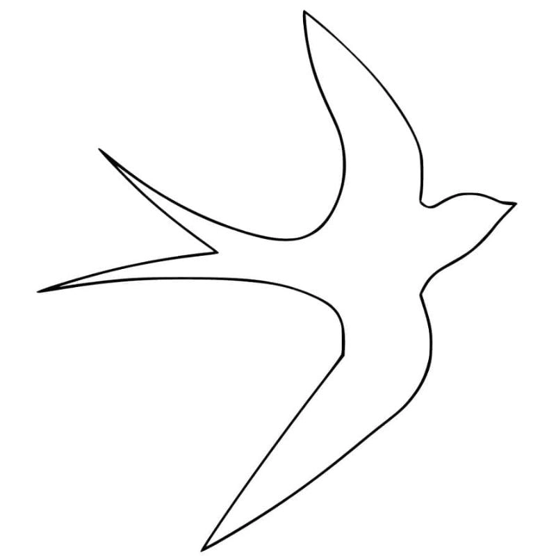 Bé khám phá nét đẹp nhẹ nhàng qua tranh tô màu chim én trong bộ tranh tô màu con chim hấp dẫn