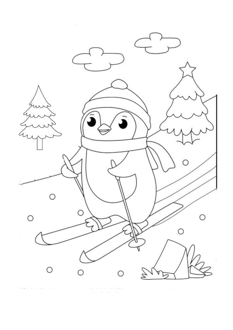 Thỏa sức sáng tạo với tranh tô màu con chim cánh cụt trong bộ tranh tô màu con chim đa dạng